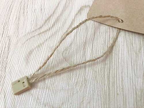 cakuuma Hemp Twine String 7" 500 Pcs Price Hang Tag Fasteners with Snap Lock Ties Easy and Fast To Attach Swing Tags by CShopcc - Image 4