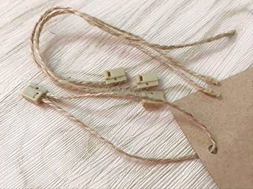 cakuuma Hemp Twine String 7" 500 Pcs Price Hang Tag Fasteners with Snap Lock Ties Easy and Fast To Attach Swing Tags by CShopcc - Image 3
