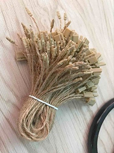 cakuuma Hemp Twine String 7" 500 Pcs Price Hang Tag Fasteners with Snap Lock Ties Easy and Fast To Attach Swing Tags by CShopcc - Image 2