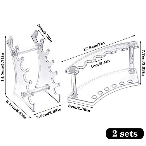 Teling 4 Pieces Pen Display Stand Acrylic pen Holder Clear Pen Stand Rack Organizer Nail Brush Holder Stand for Make Up Brush - Image 2