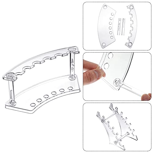 Teling 4 Pieces Pen Display Stand Acrylic pen Holder Clear Pen Stand Rack Organizer Nail Brush Holder Stand for Make Up Brush - Image 5