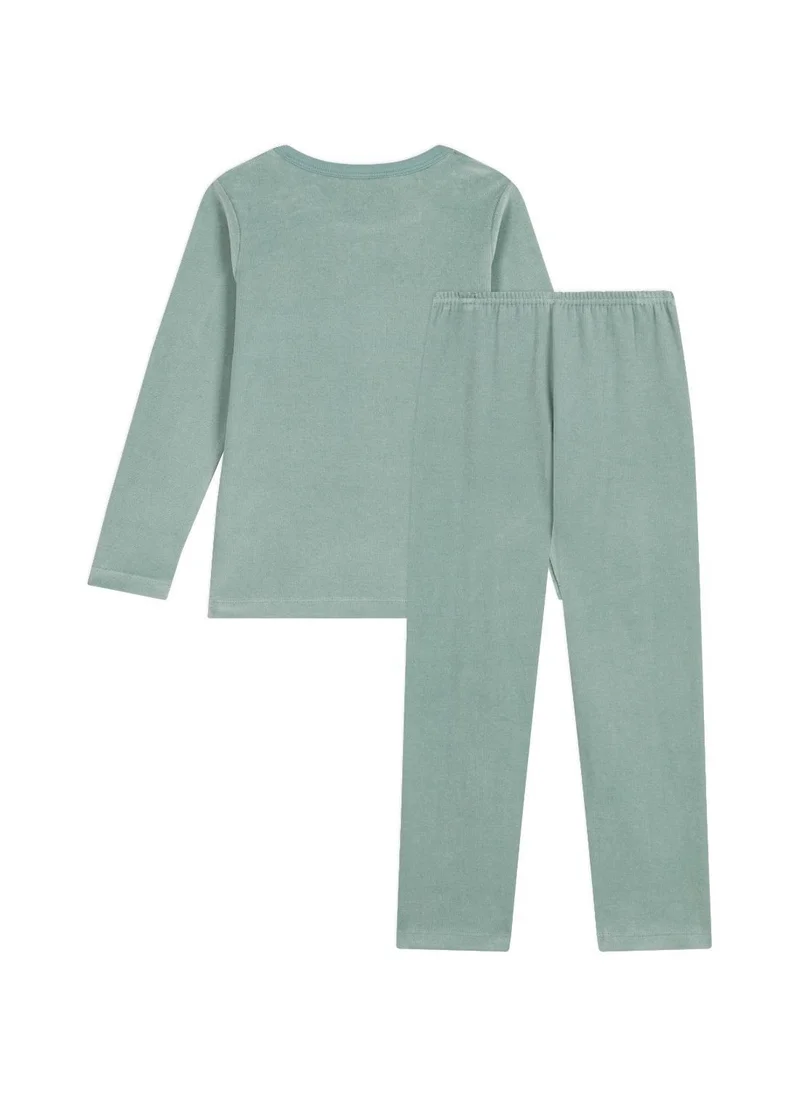 بيتي باتو Children's plain velour pyjamas