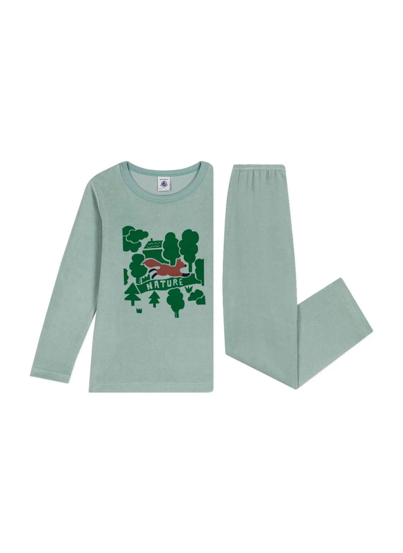 بيتي باتو Children's plain velour pyjamas