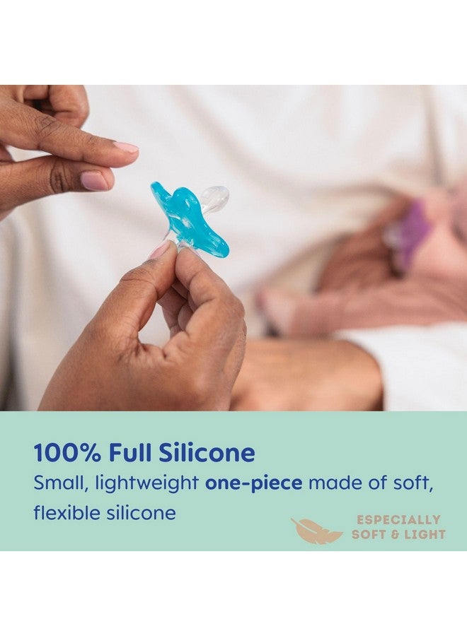 MAM Comfort Baby Pacifiers, Lightweight One-Piece Full Silicone Binky for Newborns 0-3 Months, BPA-Free Nipple, Easy to Clean Pacifier, Best for Breastfed Babies, with Sterilizer Case, 2 Count Binkies - Image 4