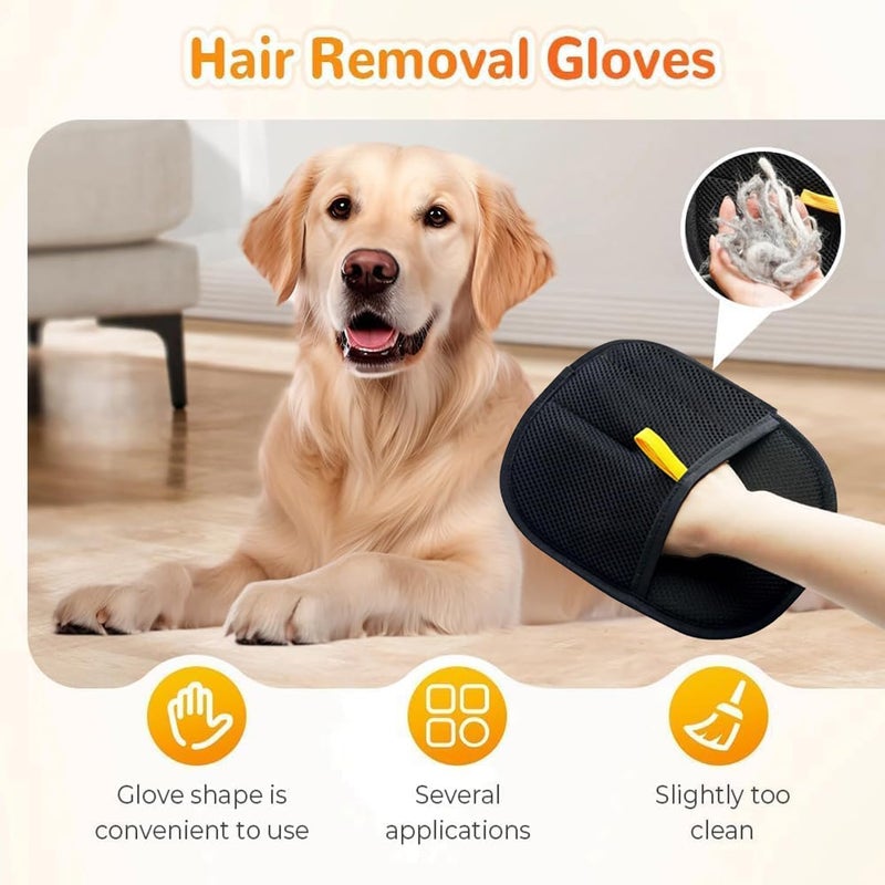 PRETOX Pet Hair Removal Glove for Cats & Dogs, Efficient Grooming Gloves for Pet Hair, Cat Grooming Gloves for Hair Removal，Reusable Cat & Dog Hair Remover for Couch, Furniture, Carpet, Curtain - Image 2