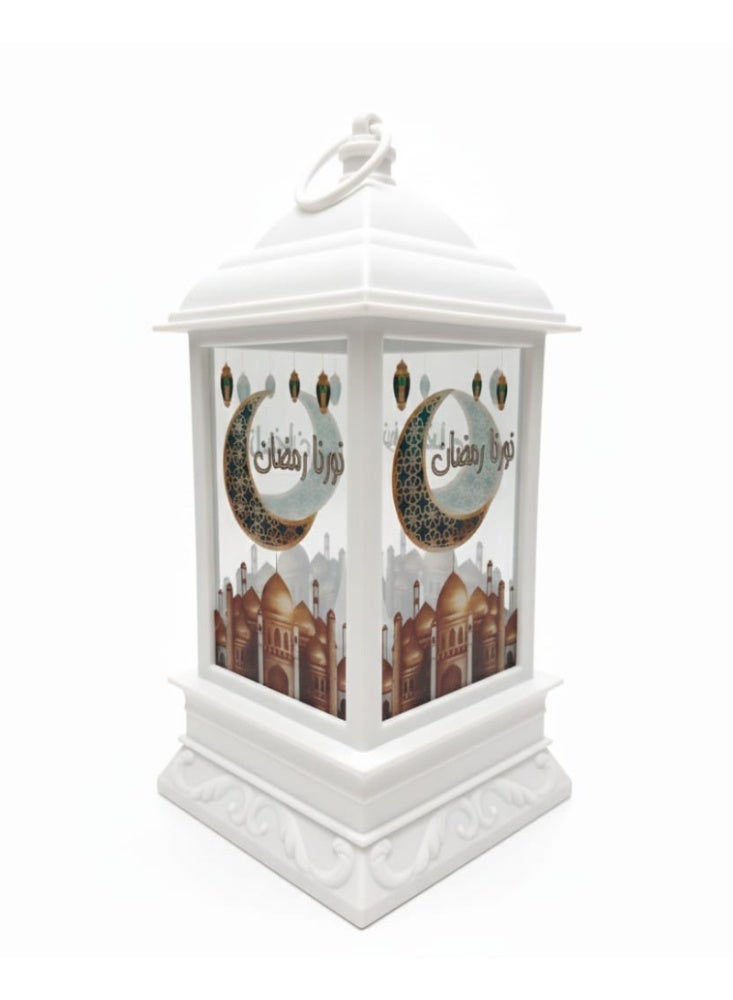 Ramadan Lantern Decorative Warm Light - White - Image 2