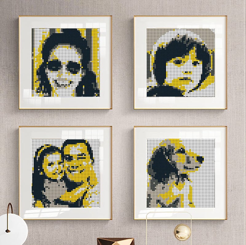 Amalia Personalized Mosaic Portrait Custom Building Kit Pixel Great Wall Art Decoration Customized Your Own Photo Picture-Memory(L/15.1"x15.1") - Image 3