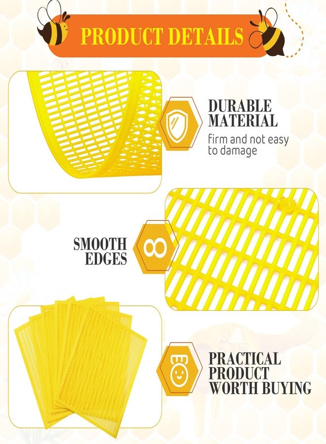 Yinkin 6 PCS Plastic Queen Excluder 10 Frame Queen Bee Excluder Bee Hive for Beekeeping and Separating Queen Bees from Honey - Image 3