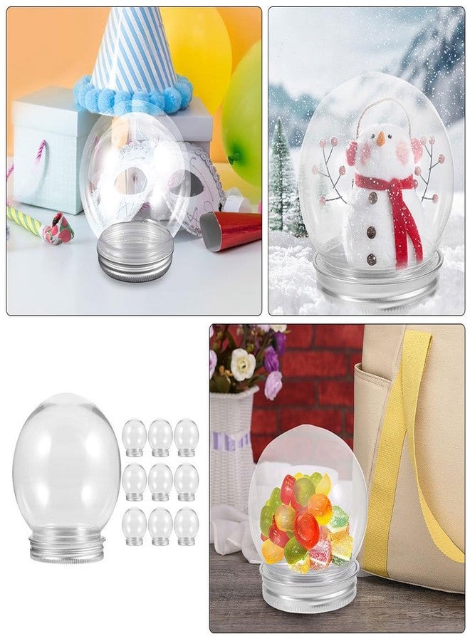 BESTOYARD 20Pcs DIY Snow Globe Water DIY Kit - Clear Water Globe Jars, Photo Snow Globes, Fancy Snow Globes with Glitter Flakes - Image 4