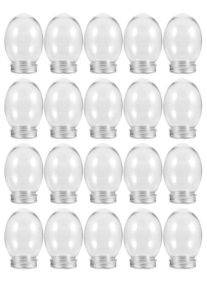 BESTOYARD 20Pcs DIY Snow Globe Water DIY Kit - Clear Water Globe Jars, Photo Snow Globes, Fancy Snow Globes with Glitter Flakes - Image 1