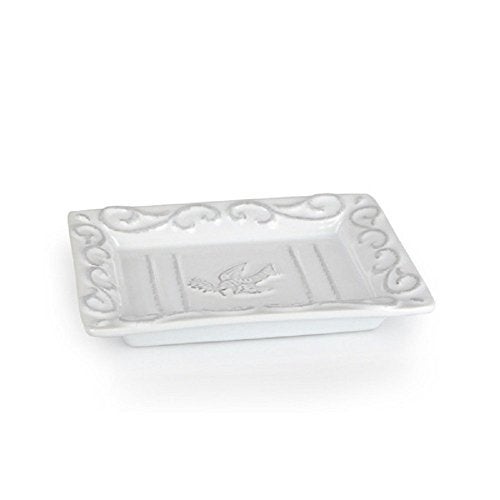 Pre de Provence with a White-Washed Terracotta Finish Soap Dish, 8.8 Ounce (Pack of 1) - Image 1