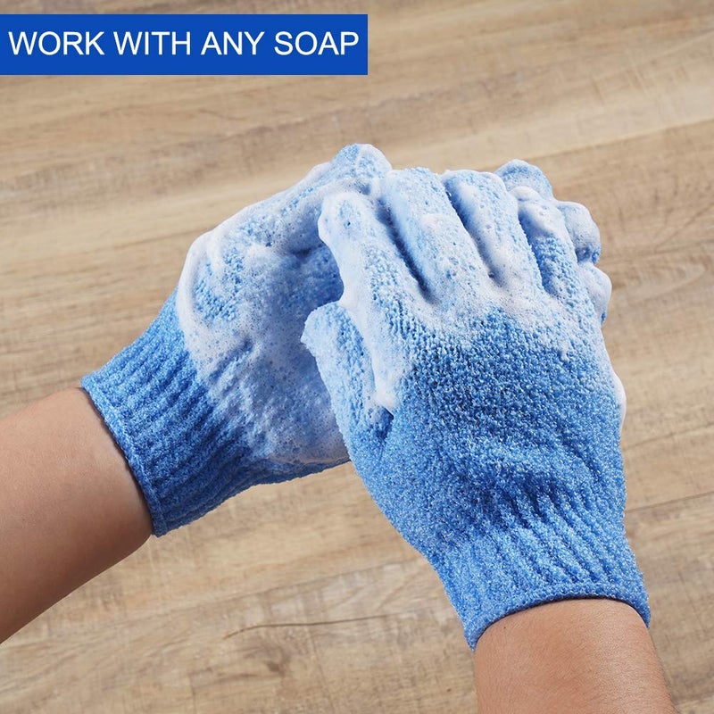 CVNDKN 10 Pairs Exfoliating Gloves,Made of 100% Nylon,10 Colors Double Sided Exfoliating Gloves for Beauty Spa Massage Skin Shower Body Scrubber Bathing Accessories. - Image 2