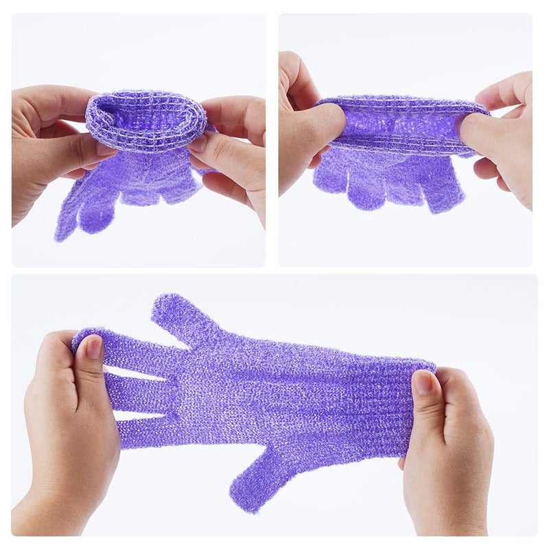 CVNDKN 10 Pairs Exfoliating Gloves,Made of 100% Nylon,10 Colors Double Sided Exfoliating Gloves for Beauty Spa Massage Skin Shower Body Scrubber Bathing Accessories. - Image 3