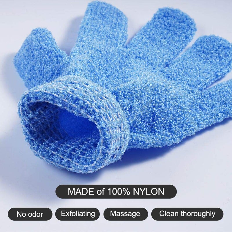 CVNDKN 10 Pairs Exfoliating Gloves,Made of 100% Nylon,10 Colors Double Sided Exfoliating Gloves for Beauty Spa Massage Skin Shower Body Scrubber Bathing Accessories. - Image 4