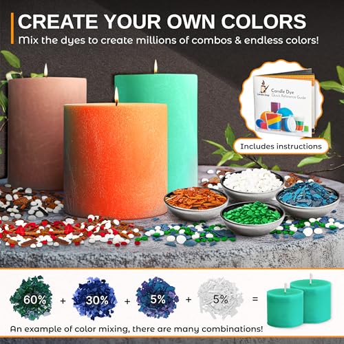 Candle Shop صبغة شمع الشموع لصنع الشموع من الصويا - 16 شريحة صبغة شمع شائعة - صبغة شمع الشموع الممتازة - ألوان شمع الشموع المركزة للغاية - Image 4