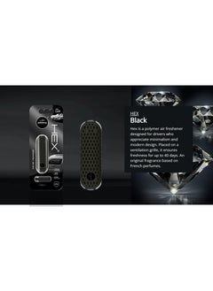 Aroma Aroma France Hex Polymer Black Car Air Vent, Air Freshener A polymer body filled with the fragrance in a Modern Design (Made In Poland)  - Image 2