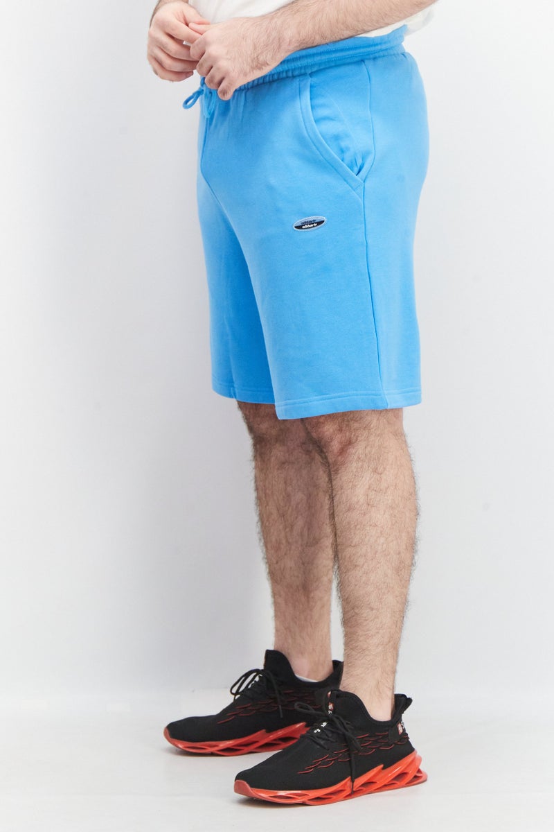adidas Originals Men Sportswear Fit Drawstring Jogger Shorts, Blue  - Image 3