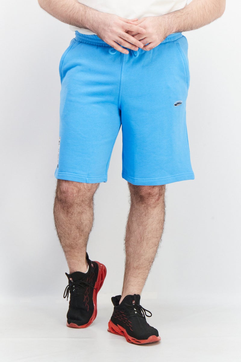 adidas Originals Men Sportswear Fit Drawstring Jogger Shorts, Blue  - Image 1