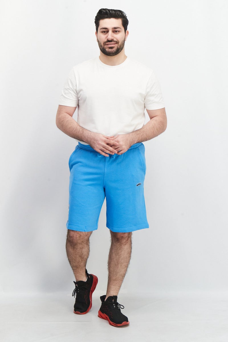 adidas Originals Men Sportswear Fit Drawstring Jogger Shorts, Blue  - Image 2