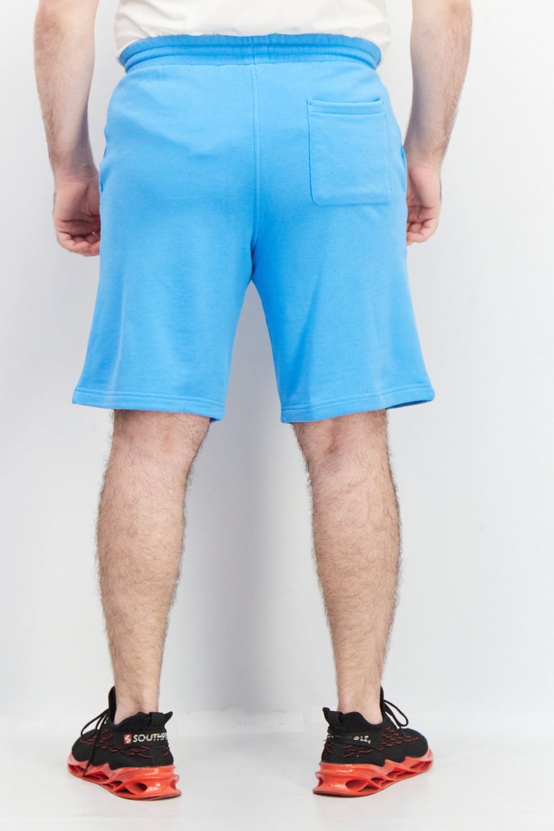 adidas Originals Men Sportswear Fit Drawstring Jogger Shorts, Blue  - Image 4