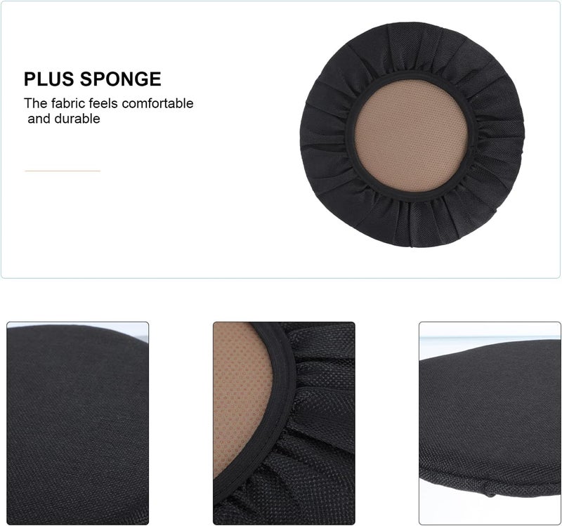 Cabilock 1pc Detachable Round Stool Cover Stretchy Seat Cushion Protector for Chairs Easy to Install Thickened Design Padding - Image 4