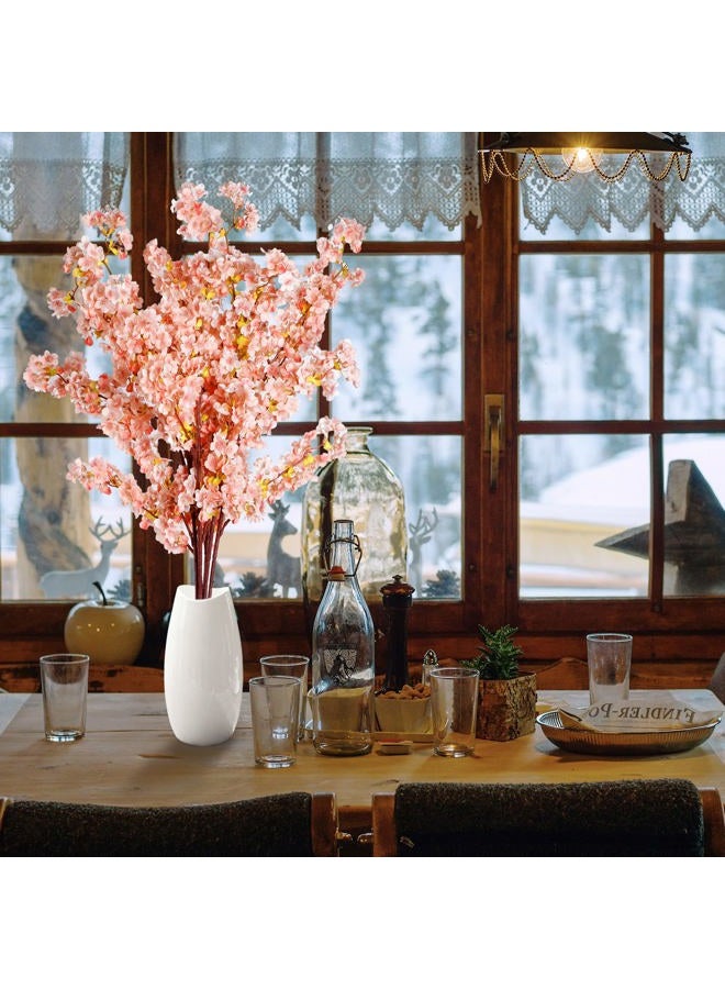 Sggvecsy Cherry Flower Branches Plum Blossom Artificial Flowers Branches 39 Inch Branches Flowers Tree Stems for Home Wedding Party Decor (3 Pcs, Pink) - Image 2