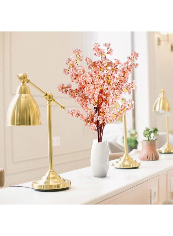 Sggvecsy Cherry Flower Branches Plum Blossom Artificial Flowers Branches 39 Inch Branches Flowers Tree Stems for Home Wedding Party Decor (3 Pcs, Pink) - Image 3