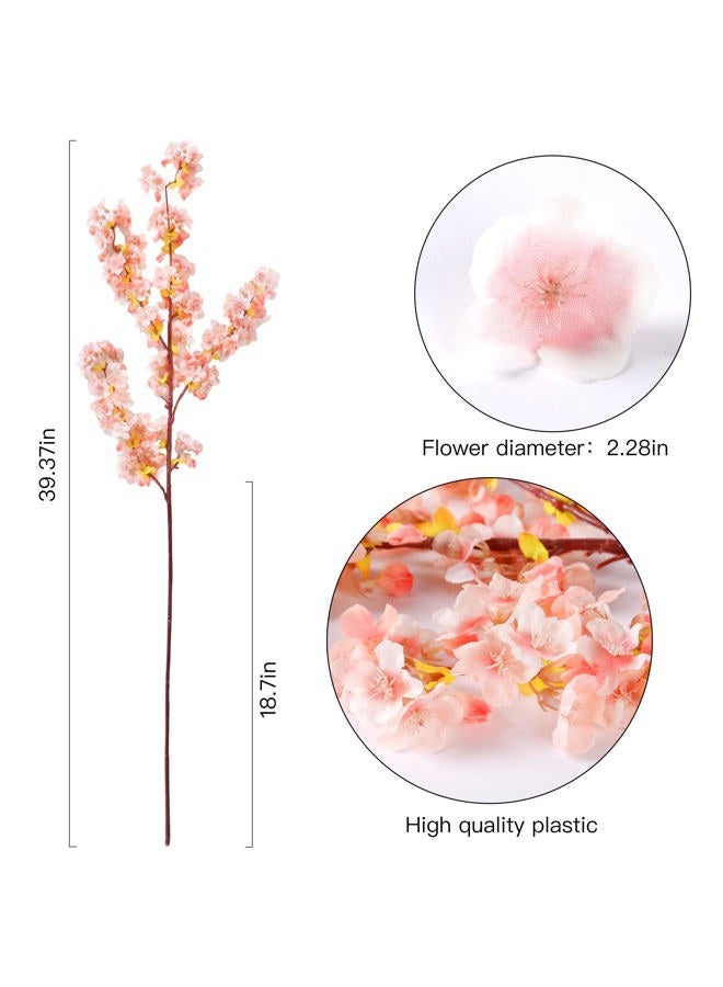 Sggvecsy Cherry Flower Branches Plum Blossom Artificial Flowers Branches 39 Inch Branches Flowers Tree Stems for Home Wedding Party Decor (3 Pcs, Pink) - Image 5