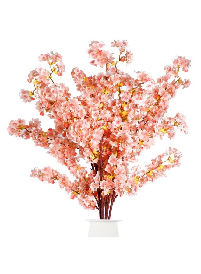 Sggvecsy Cherry Flower Branches Plum Blossom Artificial Flowers Branches 39 Inch Branches Flowers Tree Stems for Home Wedding Party Decor (3 Pcs, Pink) - Image 1