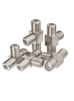 SUNSAR 5pcs F Type Coax Splitter 3 Way Adapter Connector F Jack Female to Double F Female RF Coaxial Adapter Connector  - Image 1