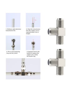 SUNSAR 5pcs F Type Coax Splitter 3 Way Adapter Connector F Jack Female to Double F Female RF Coaxial Adapter Connector  - Image 4