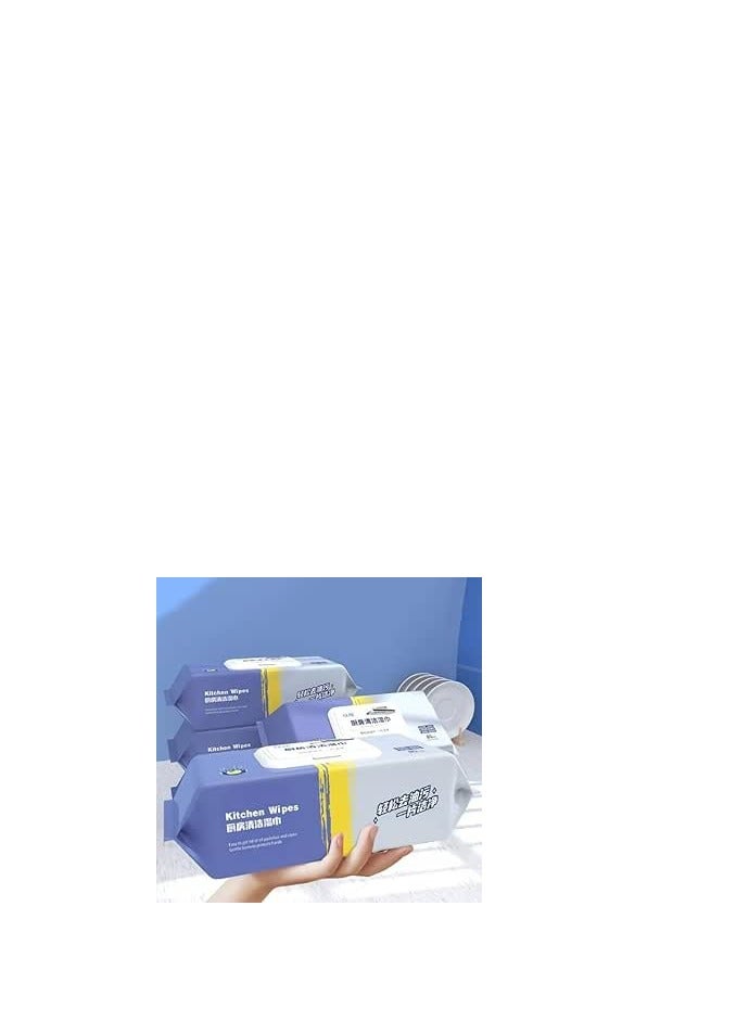 80 Pieces Kitchen Cleaning Wipes Strong Decontamination Kitchen Wipes Grease Removal - Image 4