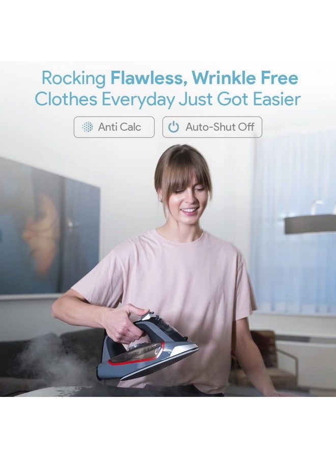 Bartnelli مكواة بخار فاخرة من بارتنيلي برو للملابس | تقنية بخار قوية جديدة | قاعدة سيراميك غير لاصقة، 1700 واط مع إيقاف تلقائي ثلاثي الاتجاهات، جودة بناء ممتازة ومتانة - Image 2