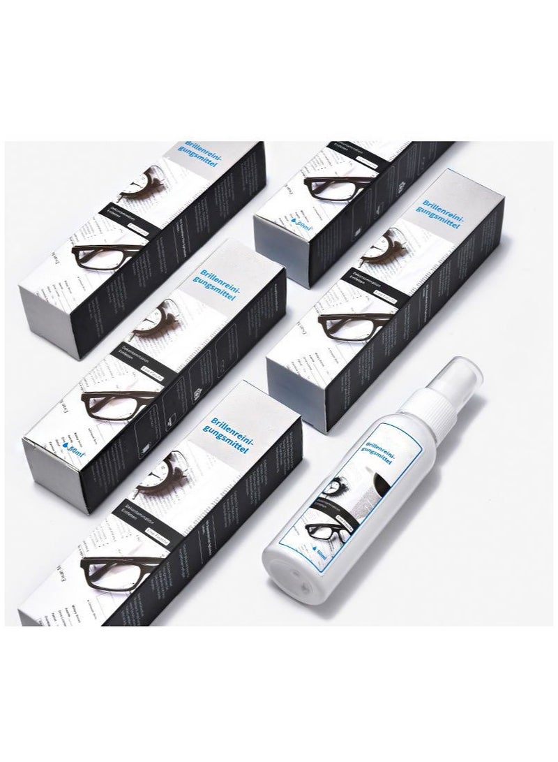 جي اي سي ال ال 2 قطعة بخاخ تنظيف وصيانة عدسات النظارات 60 مل + 60 مل، النظارات والهواتف المحمولة والشاشات الإلكترونية، الأسطح البصرية، تركيبة آمنة بدرجة احترافية (قطعة قماش نظارات هدية) - Image 3