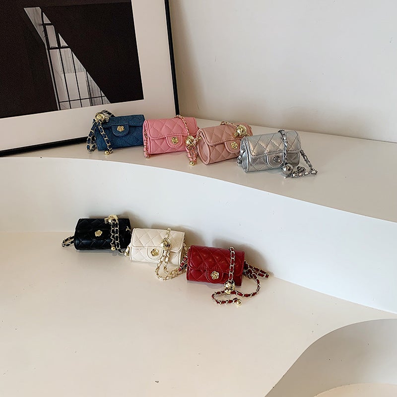 Children'S Bag Korean Style Fashionable Mini Waist Chain Bag For Boys And Girls Trendy Solid Color Kids Crossbody Bag - Image 3