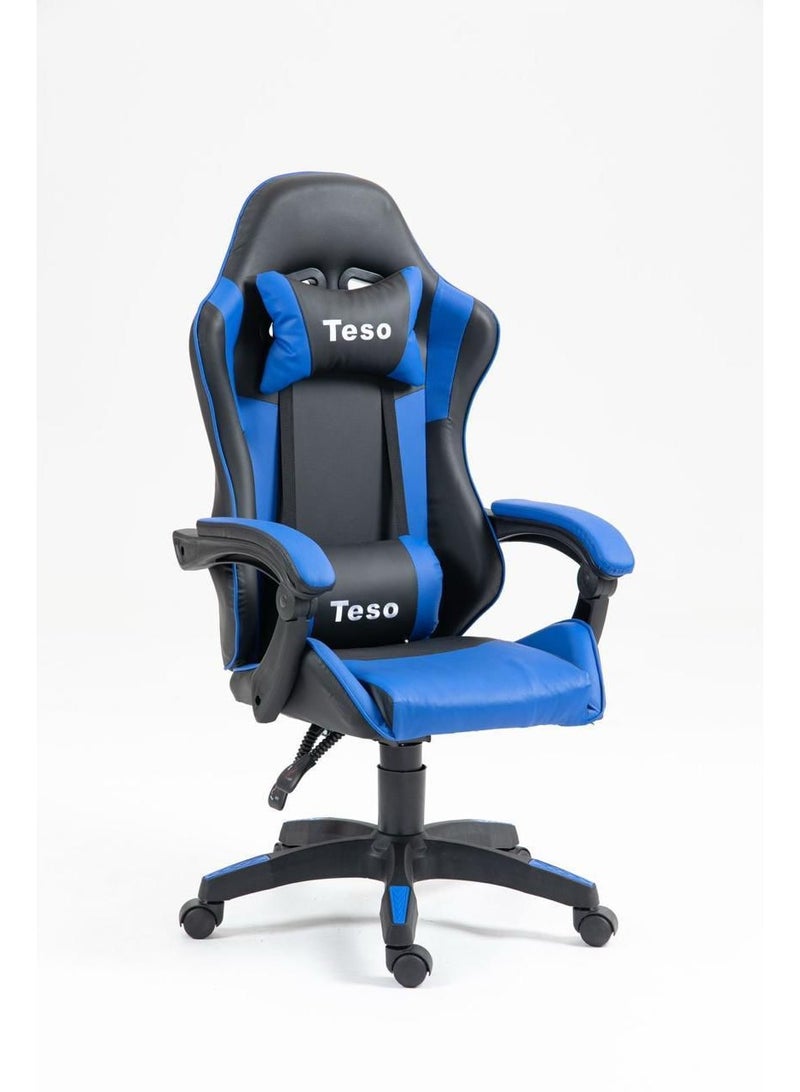 Teso Gaming Chair Adjustable Computer Chair PC Office PU Leather High Back Lumbar Support