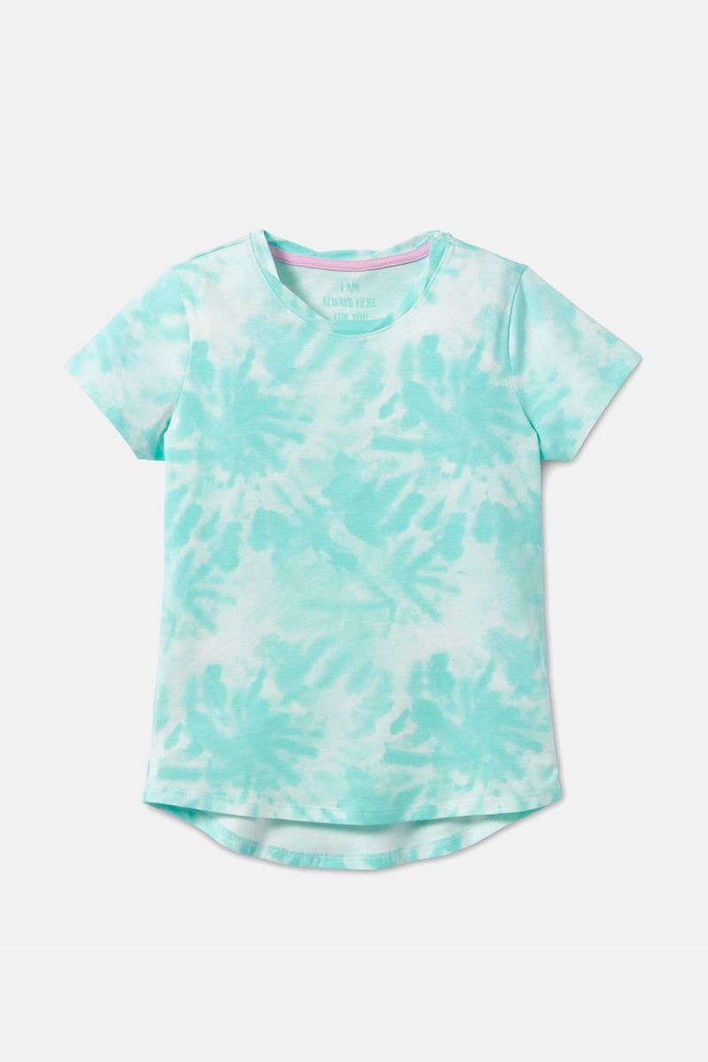 Tchibo Kids Girl 2 Pcs Tie Dye Short Sleeves Tee, Mint - Image 3