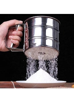 RAGISHA RAGISHA Baking Stainless Steel Shaker Sieve Cup Manual Flour Sifter with Measuring Scale Mark for Flour Icing SugarMultiPack of 1  - Image 2
