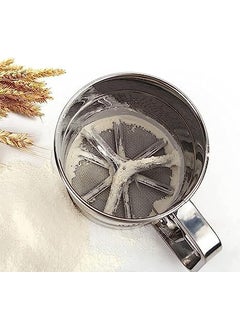RAGISHA RAGISHA Baking Stainless Steel Shaker Sieve Cup Manual Flour Sifter with Measuring Scale Mark for Flour Icing SugarMultiPack of 1  - Image 5