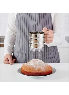 RAGISHA RAGISHA Baking Stainless Steel Shaker Sieve Cup Manual Flour Sifter with Measuring Scale Mark for Flour Icing SugarMultiPack of 1  - Image 4