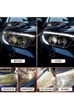 EVO Headlight Restore Polish 300ml – Removes Oxidation Yellowing Scratches – Restores Clarity & Improves Visibility  - Image 5