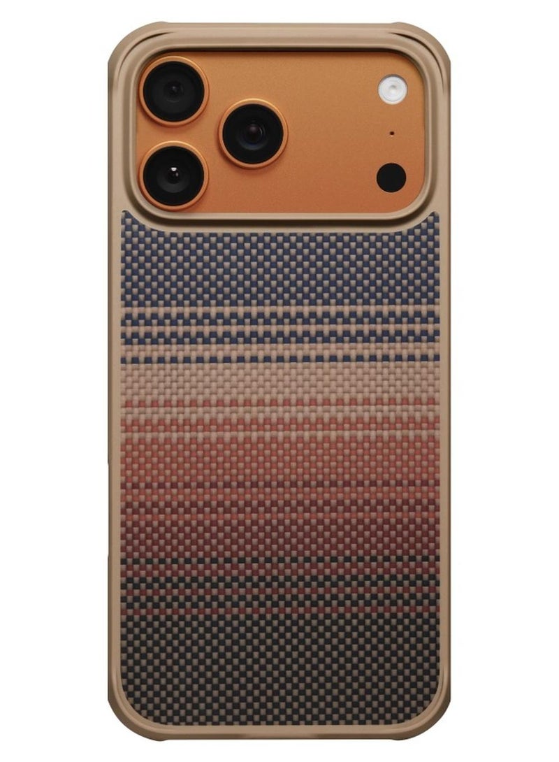 بيتاكا حافظة Aramid ProGuard لـ iPhone 17 Pro Max / متوافقة مع MagSafe / حافظة حماية بمعيار عسكري / مقاومة للخدوش / مزيج من ألياف الأراميد 600D وTPU / غطاء خلفي / وسادة زوايا مقوسة - غروب الشمس - Image 1