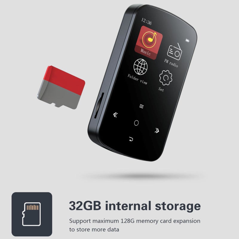مشغل موسيقى MP3 M9 بشاشة OLED بقياس 1.5 بوصة مع راديو FM وتسجيل صوتي - Image 2