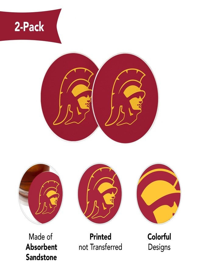 ديزرت كاكتوس قواعد أكواب سيارة من الحجر الرملي الماص على شكل صبار صحراوي، جامعة جنوب كاليفورنيا، فريق تروجانز، مجموعة من قطعتين (التصميم أ) - Image 3