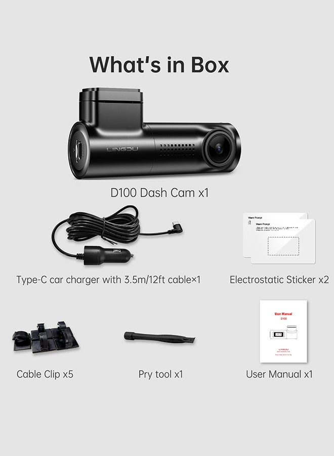 LINGDU D100 2.5K Dash Cam 5GHz WiFi&GPS, Enhanced Super Night Vision with WDR and Starvis Sensor,EN Voice Control, Parking Mode 24H - Image 4