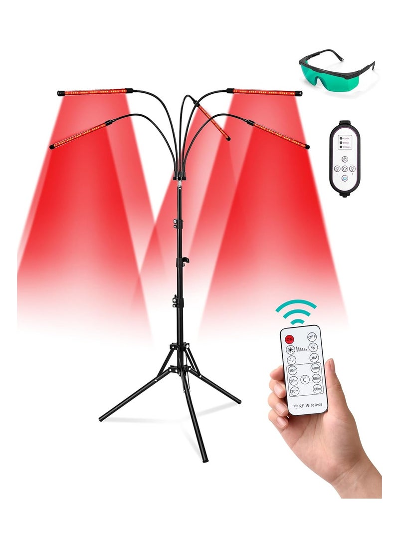 Generic Red Light Therapy for Body,150LEDs Red Light Therapy Lamp, 660nm Red Light and 850nm Near Infrared Light Therapy Device, Red Therapy Light with Adjustable Bracket Gooseneck and Remote Control  - Image 1