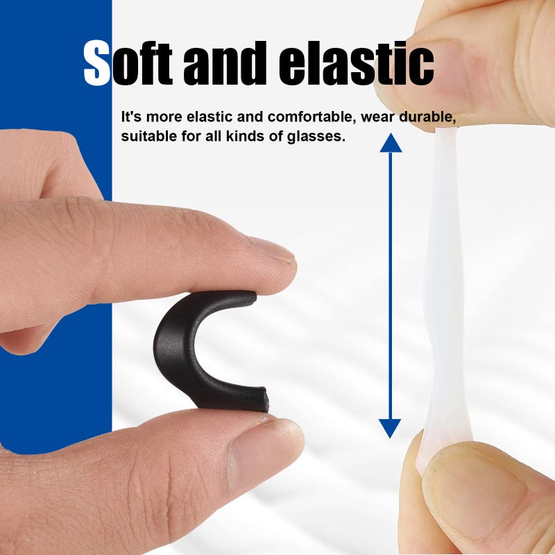 SMARTTOP Eyeglass Ear Grip - 18 Pairs Soft Comfortable Anti-slip Holder, Silicone Ear Hook, Eye glass Temple Tips Sleeve Retainer for Sports Glasses, Sunglasses Presbyopia Reading Glasses - Image 3