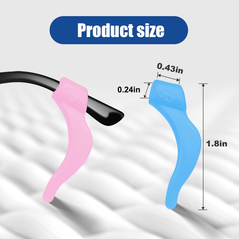 SMARTTOP Eyeglass Ear Grip - 18 Pairs Soft Comfortable Anti-slip Holder, Silicone Ear Hook, Eye glass Temple Tips Sleeve Retainer for Sports Glasses, Sunglasses Presbyopia Reading Glasses - Image 2