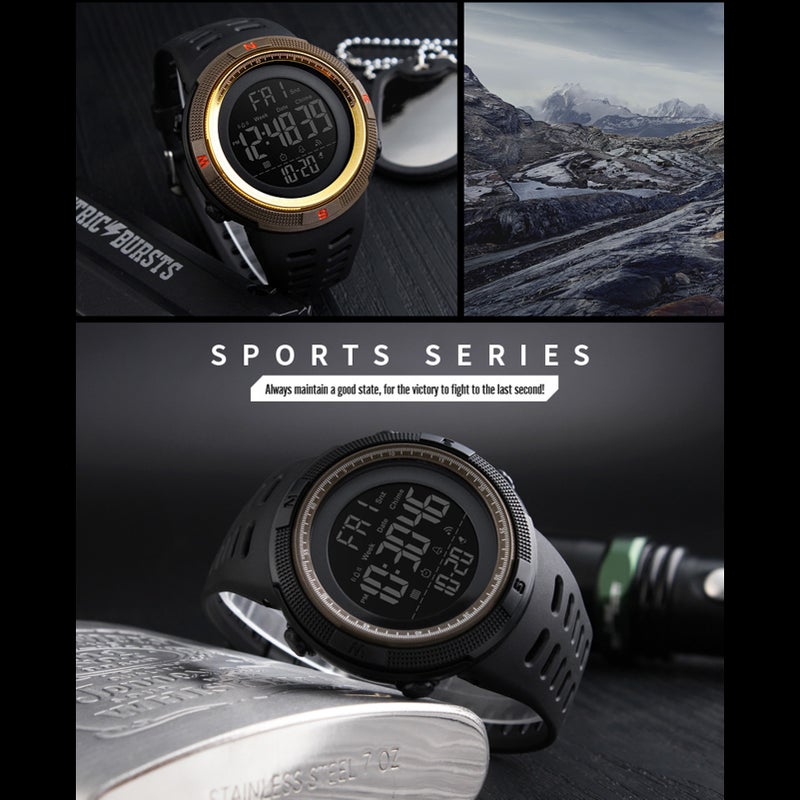SKMEI Men Sports Watches Countdown Double Time Watch Alarm Chronograph Digital Wristwatches 50M Waterproof Relogio Masculino - Image 4
