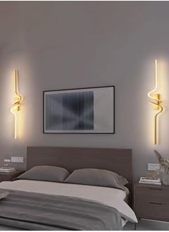 LOOPITYS wall lamp 120cmModern gold LED wall lamp minimalist bedroom bedside wall lamp living room TV sofa home decoration background wall lamp  - Image 5